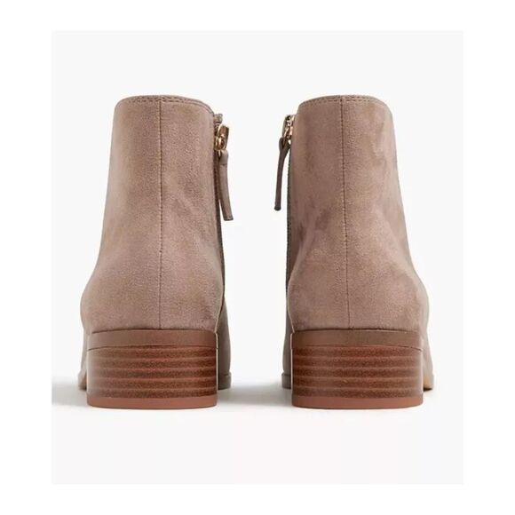 NIB J.CREW Sueded Flat Ankle Boots Size 8 Grey NIB Fall Modern Preppy NEW - Picture 2 of 10